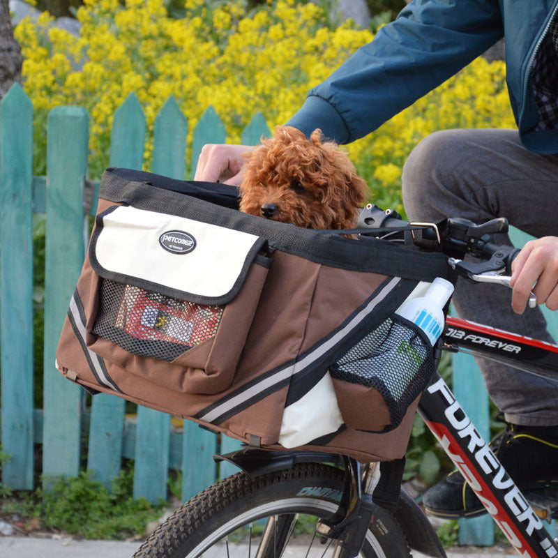 Adventure Awaits: The Removable Pet Bicycle Carrier Handlebar Front Basket