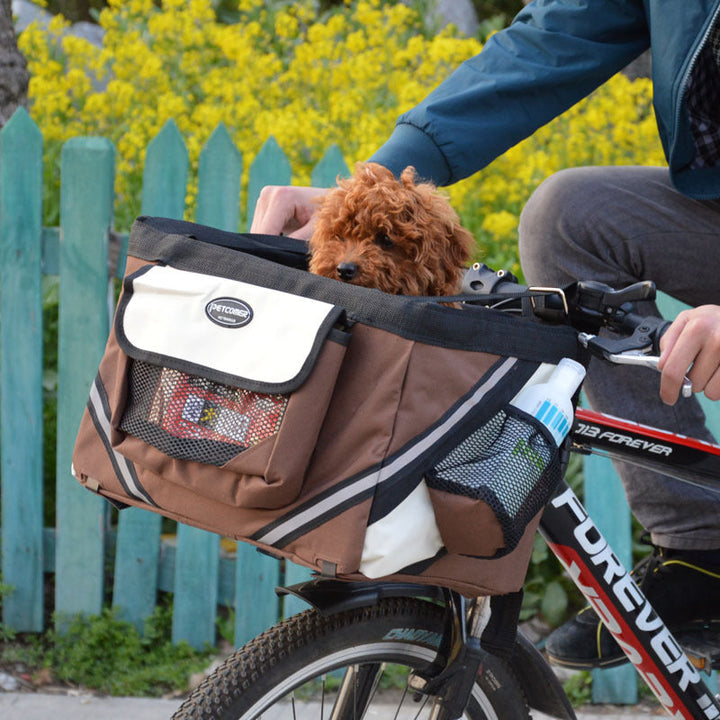 Adventure Awaits: The Removable Pet Bicycle Carrier Handlebar Front Basket